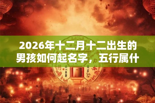 2026年十二月十二出生的男孩如何起名字，五行属什么