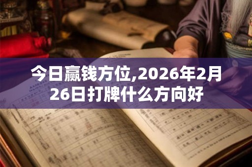 今日赢钱方位,2026年2月26日打牌什么方向好