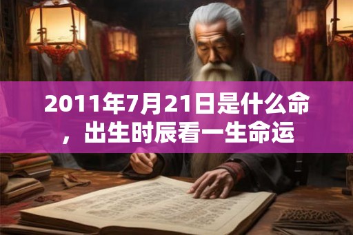2011年7月21日是什么命，出生时辰看一生命运