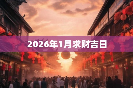 2026年1月求财吉日