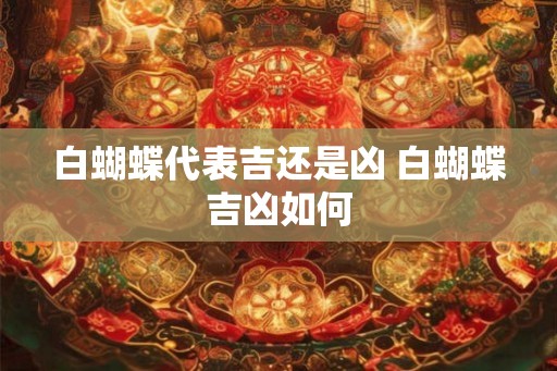 白蝴蝶代表吉还是凶 白蝴蝶吉凶如何