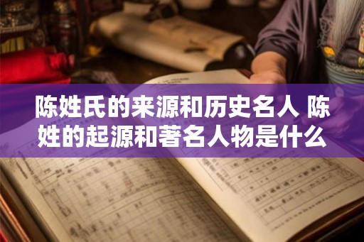 陈姓氏的来源和历史名人 陈姓的起源和著名人物是什么