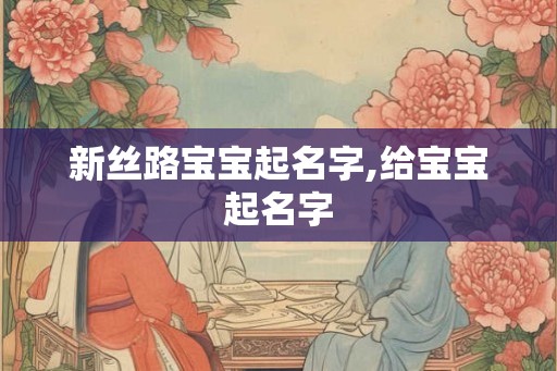 新丝路宝宝起名字,给宝宝起名字
