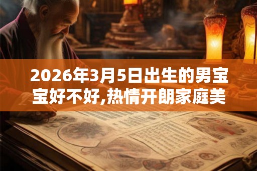 2026年3月5日出生的男宝宝好不好,热情开朗家庭美满