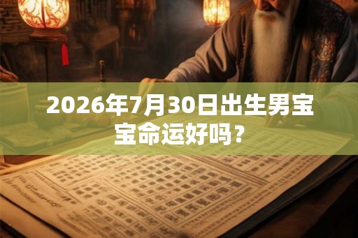 2026年7月30日出生男宝宝命运好吗? 2026年7月30日出生男宝宝命运好吗?