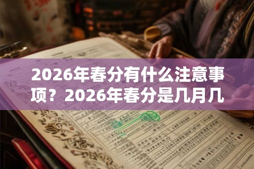 2026年春分有什么注意事项？2026年春分是几月几日？