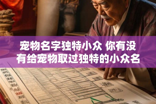 宠物名字独特小众 你有没有给宠物取过独特的小众名字