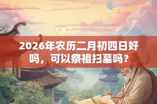 2026年农历二月初四日好吗，可以祭祖扫墓吗？