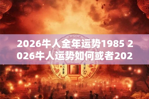 2026牛人全年运势1985 2026牛人运势如何或者2026年牛人运势展望