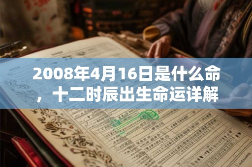 2008年4月16日是什么命，十二时辰出生命运详解