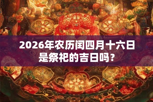 2026年农历闰四月十六日是祭祀的吉日吗？
