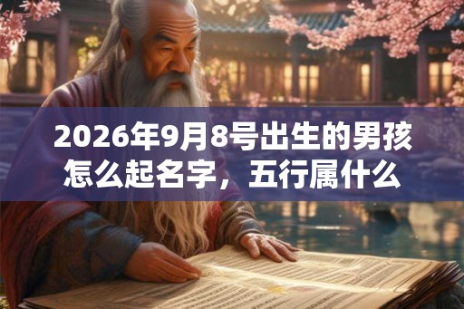 2026年9月8号出生的男孩怎么起名字，五行属什么