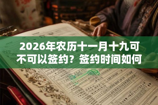 2026年农历十一月十九可不可以签约?签约时间如何选择? 2026年农历十一月十九可不可以签约?签约时间如何选择?