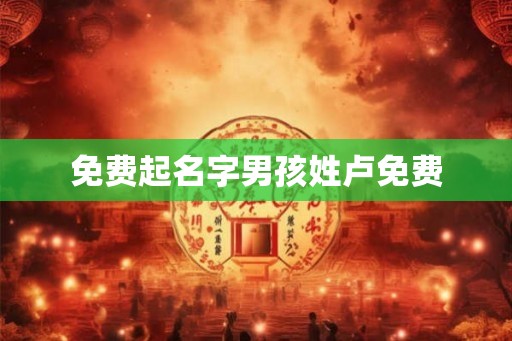 免费起名字男孩姓卢免费