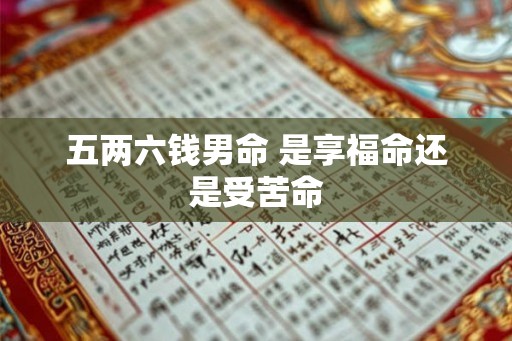 五两六钱男命 是享福命还是受苦命