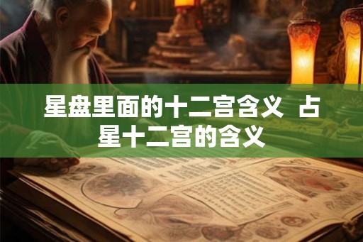 星盘里面的十二宫含义  占星十二宫的含义