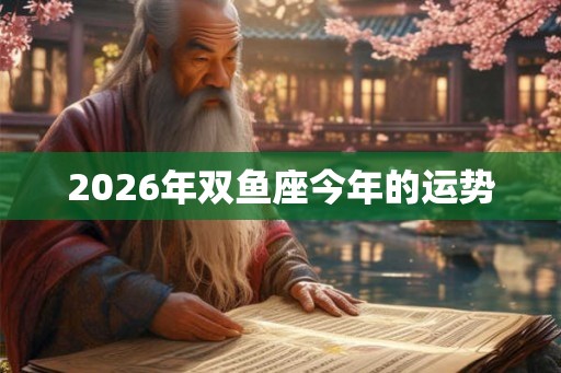 2026年双鱼座今年的运势