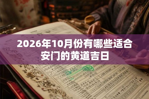 2026年10月份有哪些适合安门的黄道吉日