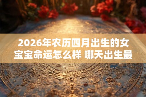 2026年农历四月出生的女宝宝命运怎么样 哪天出生最好