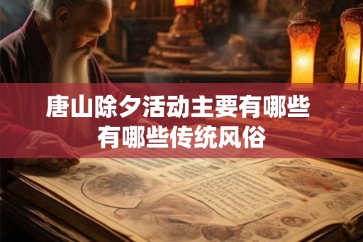 唐山除夕活动主要有哪些 有哪些传统风俗