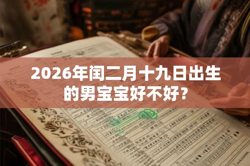 2026年闰二月十九日出生的男宝宝好不好？