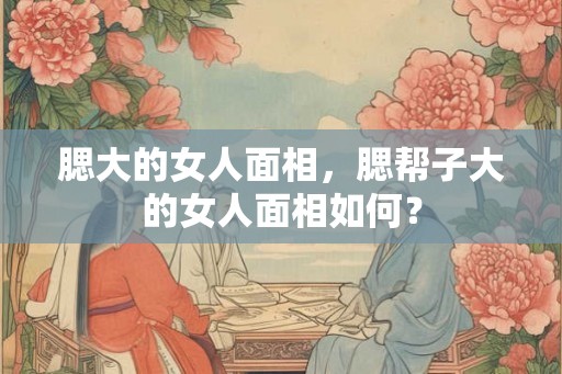 腮大的女人面相，腮帮子大的女人面相如何？