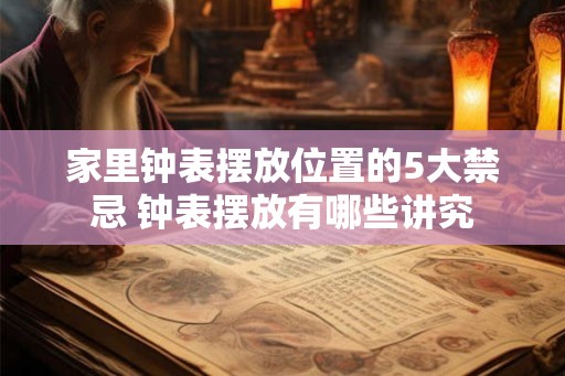 家里钟表摆放位置的5大禁忌 钟表摆放有哪些讲究