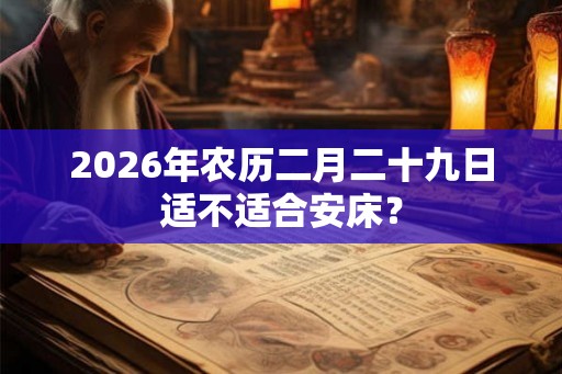 2026年农历二月二十九日适不适合安床？