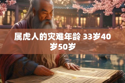 属虎人的灾难年龄 33岁40岁50岁