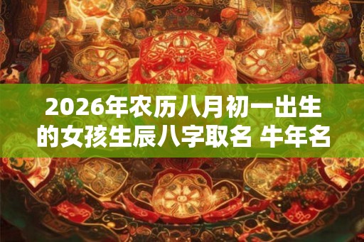 2026年农历八月初一出生的女孩生辰八字取名 牛年名字推荐