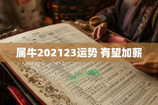 属牛202123运势 有望加薪