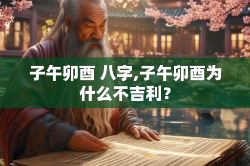 子午卯酉 八字,子午卯酉为什么不吉利? 子午卯酉 八字,子午卯酉为什么不吉利?