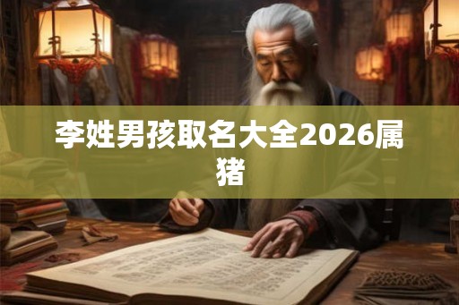李姓男孩取名大全2026属猪 李姓男孩取名大全2026属猪