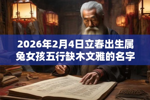 2026年2月4日立春出生属兔女孩五行缺木文雅的名字