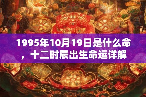 1995年10月19日是什么命,十二时辰出生命运详解 1995年10月19日是什么命,十二时辰出生命运详解