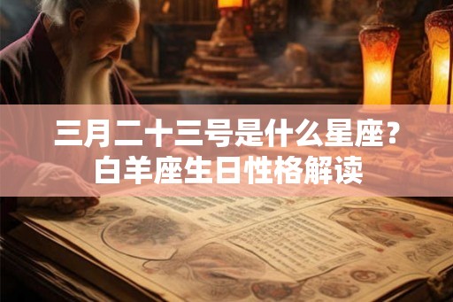 三月二十三号是什么星座？白羊座生日性格解读