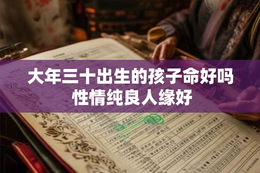 大年三十出生的孩子命好吗 性情纯良人缘好