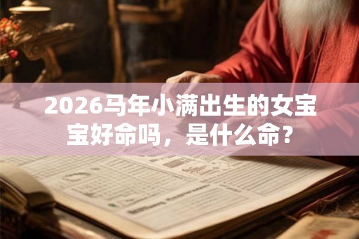 2026马年小满出生的女宝宝好命吗，是什么命？