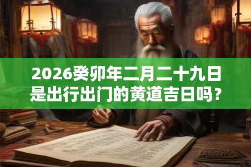 2026癸卯年二月二十九日是出行出门的黄道吉日吗？