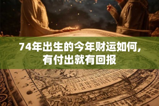 74年出生的今年财运如何,有付出就有回报