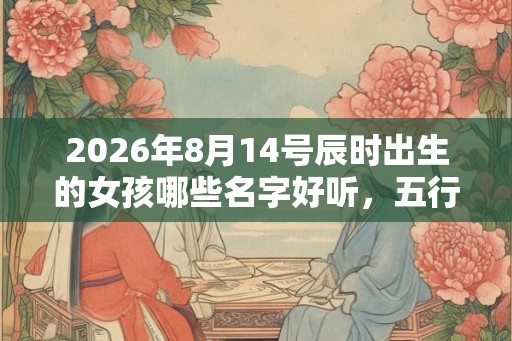 2026年8月14号辰时出生的女孩哪些名字好听，五行属什么