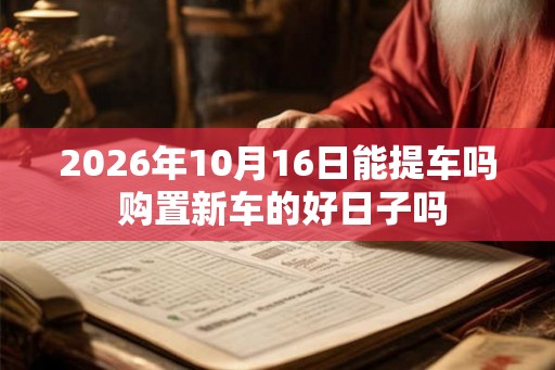 2026年10月16日能提车吗 购置新车的好日子吗 2026年10月16日能提车吗 购置新车的好日子吗