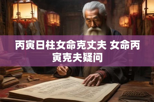 丙寅日柱女命克丈夫 女命丙寅克夫疑问
