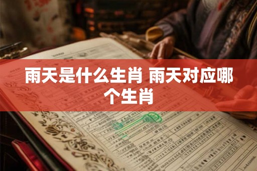 雨天是什么生肖 雨天对应哪个生肖