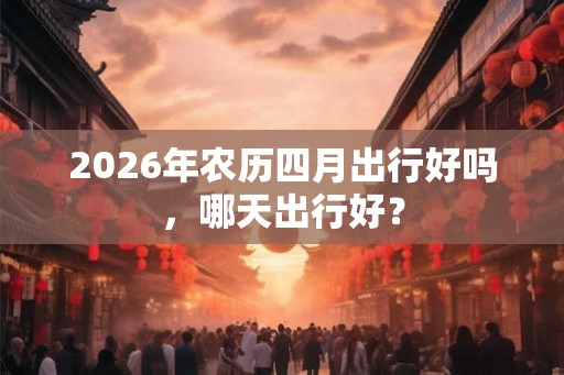 2026年农历四月出行好吗，哪天出行好？