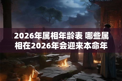 2026年属相年龄表 哪些属相在2026年会迎来本命年