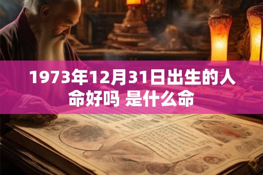 1973年12月31日出生的人命好吗 是什么命