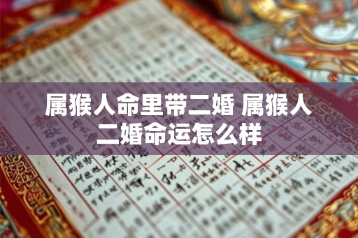 属猴人命里带二婚 属猴人二婚命运怎么样