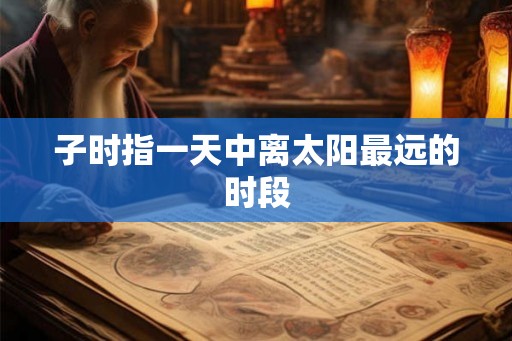 子时指一天中离太阳最远的时段