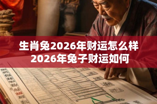 生肖兔2026年财运怎么样 2026年兔子财运如何